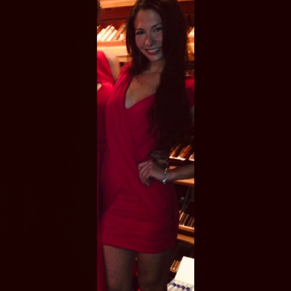 BCBGMAXAZRIA Red Alondra Cocktail Mini Dress :: XS - Picture 7 of 7